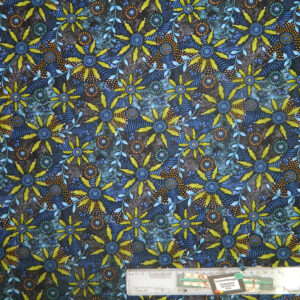 Patchwork Quilting Sewing Fabric WALKABOUT GREEN ABORIGINAL Cotton Material 50x55cmFQ New