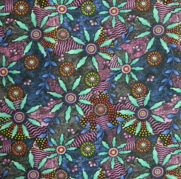 Patchwork Quilting Sewing Fabric WALKABOUT PINK ABORIGINAL Cotton Material 50x55cmFQ New