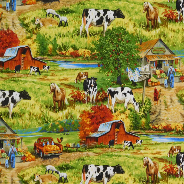 Patchwork Quilting Sewing Fabric OLD FARMSTEAD ALLOVER 50x55cm FQ New