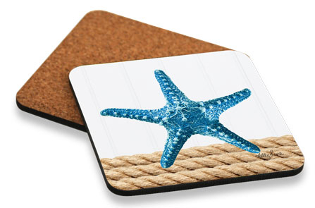 Kitchen Cork Backed Placemats AND Coasters STARFISH HOME Set 6 New 