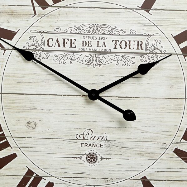 Clock French Country Vintage Inspired Wall Clocks 70cm CAFE DE LA TOUR New Time