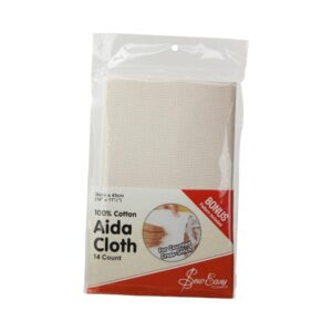 Cross Stitch Aida Cloth 14ct SEW EASY ECRU Size 36x45cm NEW X Stitch Fabric