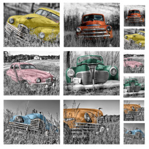 Country Kitchen Cork Backed Placemats AND Coasters RUSTIC RELICS CARS Set 6 NEW