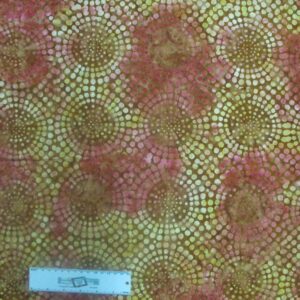 Patchwork Quilting Sewing Batik Fabric RING OF DOTS 50x55cm FQ New