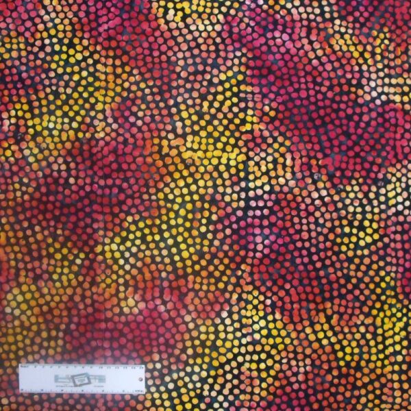 Patchwork Quilting Sewing Batik Fabric EARTHY SPOTS 50x55cm FQ New