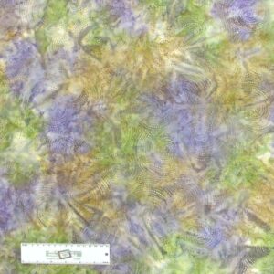 Patchwork Quilting Sewing Batik Fabric PURPLE GREEN SPLASH 50x55cm FQ New