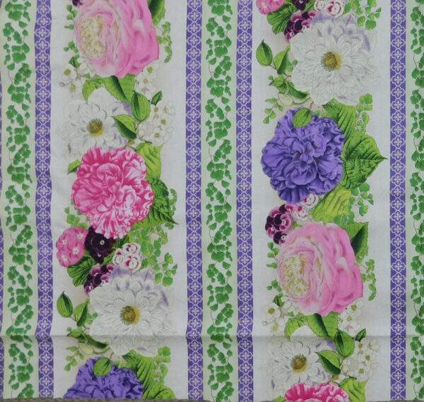 Patchwork Quilting Sewing Fabric FLOWER SHOW BORDER 50x55cm FQ New