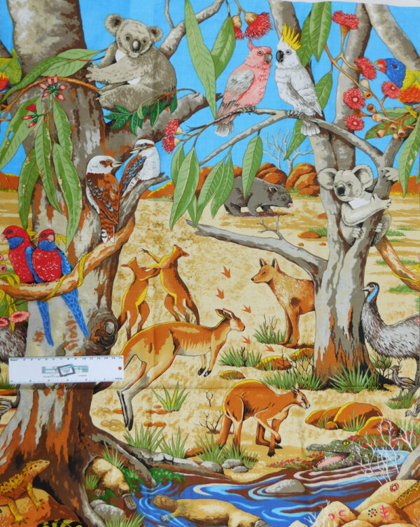 Patchwork Quilting Sewing Fabric AUSSIE ANIMALS Panel 60x110cm New