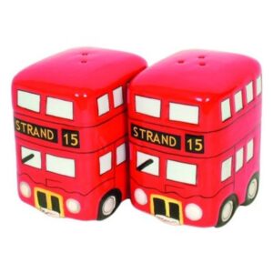 French Country Chic Collectable Novelty Salt and Pepper Set London Bus New