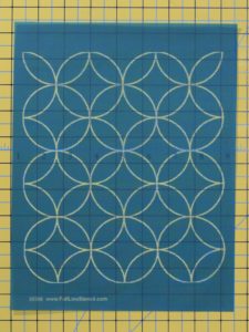 Quilting Full Line Stencil Sashiko Stitch Wineglasses Reusable for Quilts New A4 use Pounce