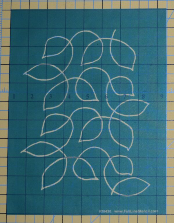 Quilting Full Line Stencil Large Leaf Meander Reusable for Quilts New A4 use Pounce