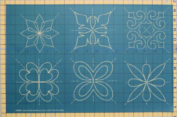 Quilting Full Line Stencil Score of Four Reusable for Quilts use Pounce A3 New