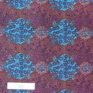Patchwork Quilting Sewing Fabric Aboriginal Purple Blue Dots 50x55cm FQ New