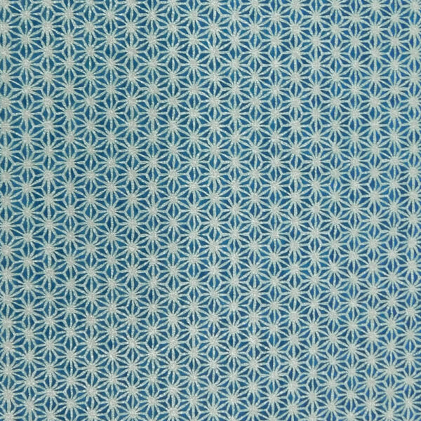 Patchwork Quilting Sewing Fabric Blue Silver Metallic 50x55cm FQ New Material