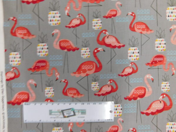 Patchwork Quilting Sewing Fabric Pink Flamingo 50x55cm FQ New Cotton Material