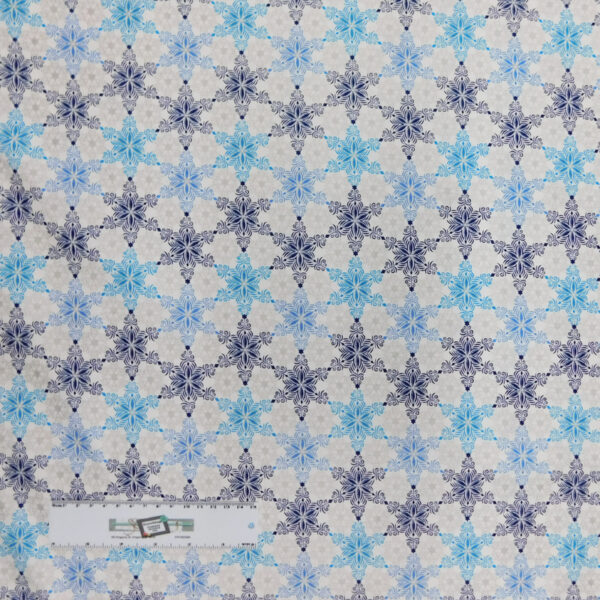 Patchwork Quilting Sewing Fabric Blue Holiday Stars 50x55cm FQ New Material