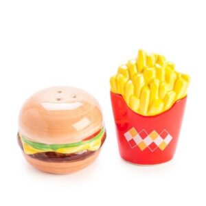 French Country Collectable Novelty Hamburger Fries Salt and Pepper Set New