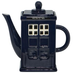 Collectable Novelty Kitchen Teapot Dr Who Police Box China Tea Pot for collector New