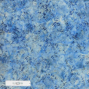 Patchwork Quilting Sewing Fabric Blue Floral Batik 50x55cm FQ New Material