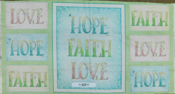 Patchwork Quilting Sewing Fabric Sweet Thoughts Hope Love Panel 60x110cm New