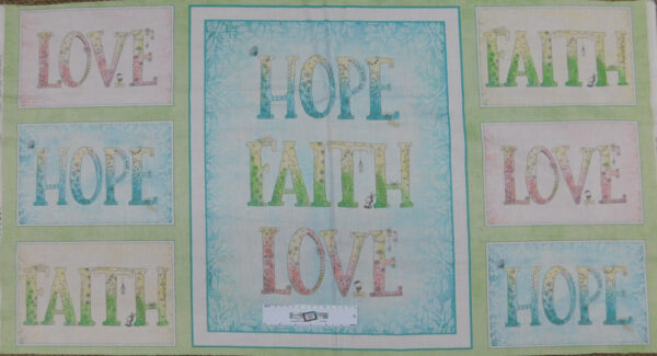 Patchwork Quilting Sewing Fabric Sweet Thoughts Hope Love Panel 60x110cm New