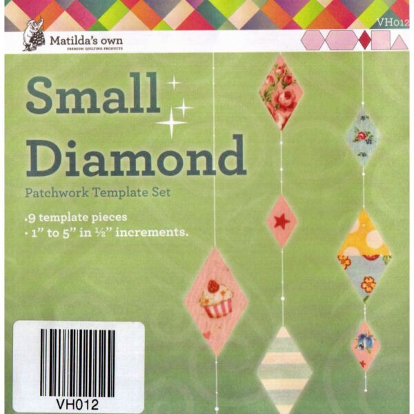 Quilting Patchwork Sewing Template Small Diamond Matilda's Own New