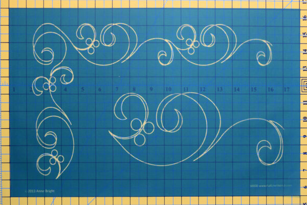 Quilting Full Line Stencil ALONG THE WAY SWIRL BORDER Reusable for Quilts use Pounce A3 New