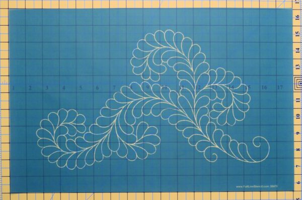 Quilting Full Line Stencil FANCY FEATHER II Reusable for Quilts use Pounce A3 New