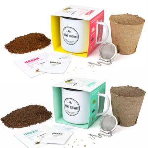 Country Inspired Organic GROW YOUR OWN HERBAL TEA Kit in Enamel Reuseable Mug New