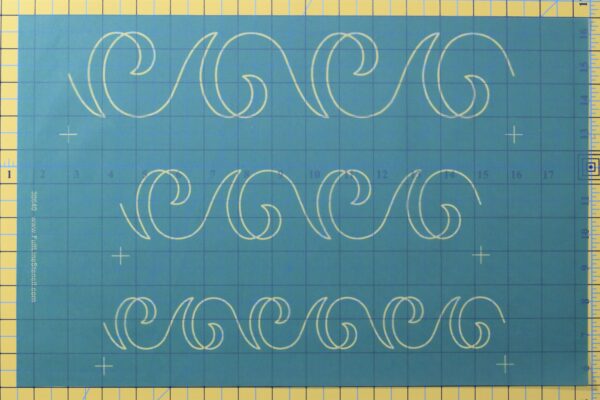 Quilting Full Line Stencil SWIRL SASHING BORDER Reusable for Quilts use Pounce A3 New