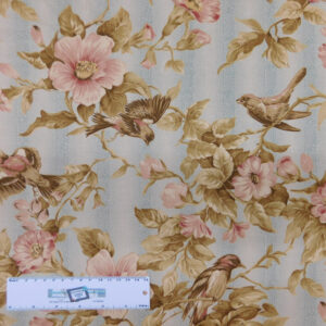 Patchwork Quilting Sewing Fabric MODA HERITAGE FLORAL BIRDS 50x55cm FQ New