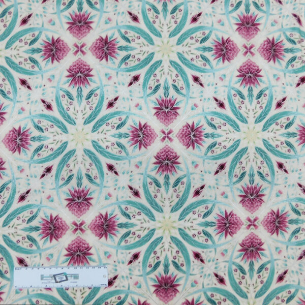 Patchwork Quilting Sewing Fabric UNDER AUSSIE SUN PINK WARATAH 50x55cm FQ New