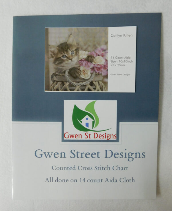Cross Stitch Pattern CAITLYN Kitten New X Stitch Gwen Street Designs New