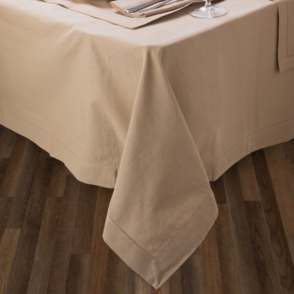 French Country Table Cloth HEMSTITCH Tablecloth OATMEAL Assorted Sizes New