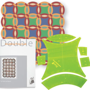 Quilting Patchwork Sewing Template DOUBLE WEDDING RING with Booklet Matilda's Own New