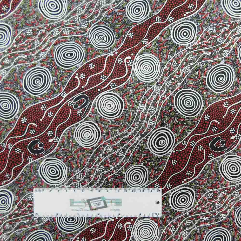 Patchwork Quilting Sewing Fabric ABORIGINAL BUSH BANANA 50x55cm FQ New 