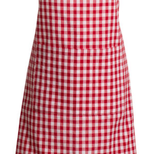 French Country Styled Gingham Check Kitchen Apron RED Full Adult Size New
