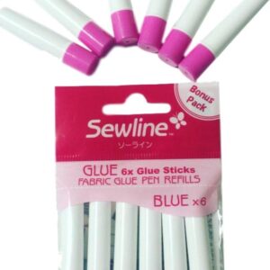 Sewline Glue Pen Stick REFILL BLUE PACK 6 for Sewing, Embroidery Patchwork New