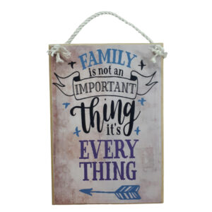 Country Printed Quality Wooden Sign FAMILY IMPORTANT THING Plaque New