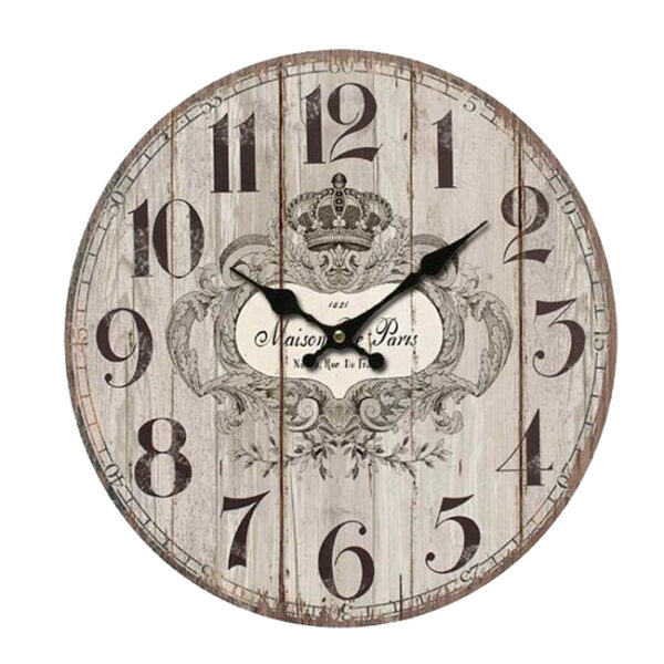 Clock French Country Vintage Wall Hanging MAISON DE PARIS Clocks Time 34cm New