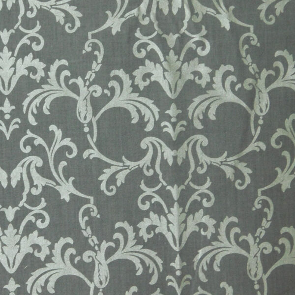Patchwork Quilting Sewing Fabric GREY and SILVER FILIGREE 50x55cm FQ New