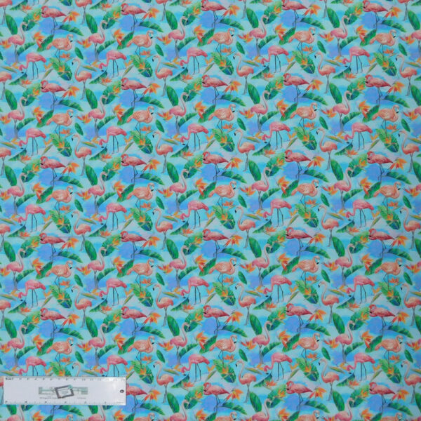Patchwork Quilting Sewing Fabric FABULOUS FLAMINGOES 50x55cm FQ New
