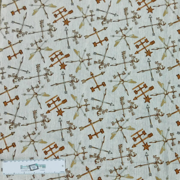 Patchwork Quilting Sewing Fabric LOVE COTTON WEATHERVANES 50x55cm FQ New
