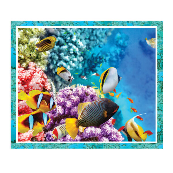 Patchwork Quilting Sewing Fabric GREAT BARRIER REEF FISH Panel 90x110cm New