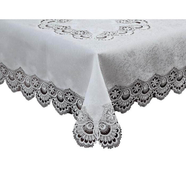 French Country Doiley VICTORIA White Lace Doily Duchess Table Topper 90x90cm New