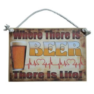 Country Printed Quality Wooden Sign BEER IS LIFE Funny Plaque New