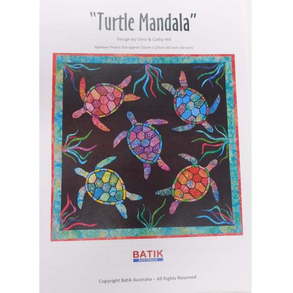 Quilting Sewing Quilt Pattern Turtle Mandala Patchwork Batik Australia