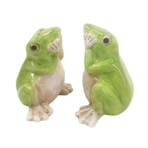 French Country Collectable Novelty Kitchen Dining FROGS Salt and Pepper Set New