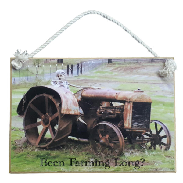 Country Printed Quality Wooden Sign Been Farming Long Hanging Plaque New Gift