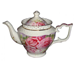 French Country Lovely Kitchen Teapot PINK ROSE China Tea Pot with Gift Box New